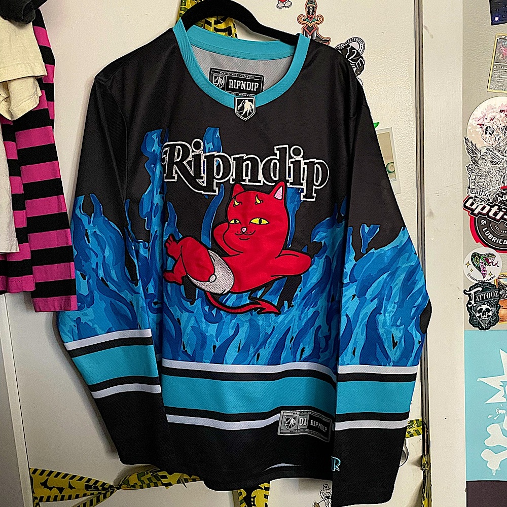 Ripndip devil cat hockey jersey